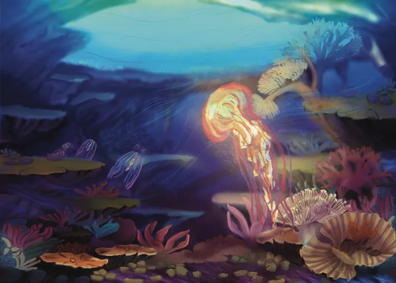 Evolution — ancient ocean jellyfish